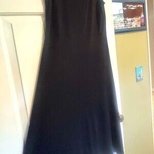 Black knit midi, slight flare